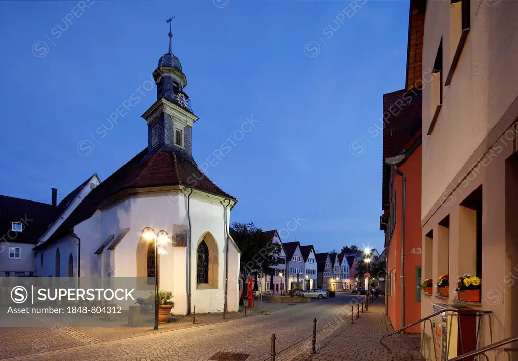 Spitalkirche church, historic district, Oehringen, Hohenlohe, Baden-Wuerttemberg, Germany, Europe