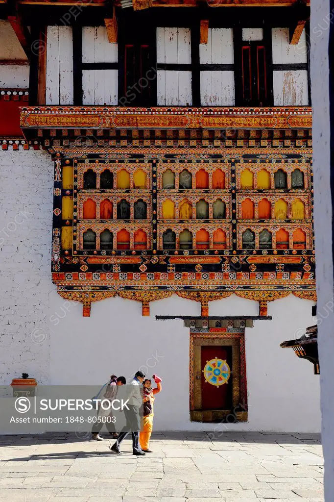 Paro Dzong, Rinpung Dzong fortress, Paro, Paro district, Bhutan