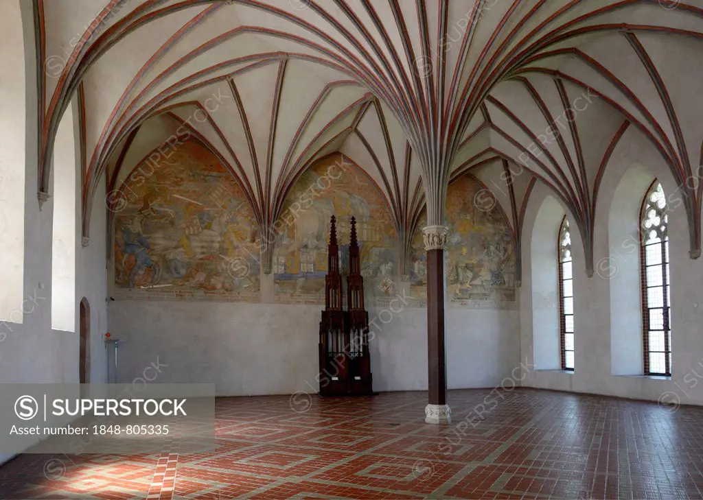 Room in the Middle Castle, Malbork, Europe's largest medieval castle complex, Malbork, Pomeranian Voivodeship, Poland