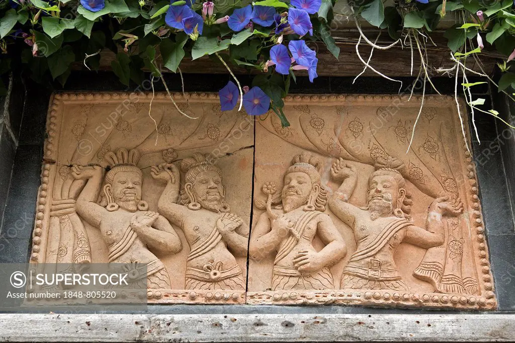 Relief plate with Asian dancers, Chiang Mai, Chiang Mai Province, Thailand