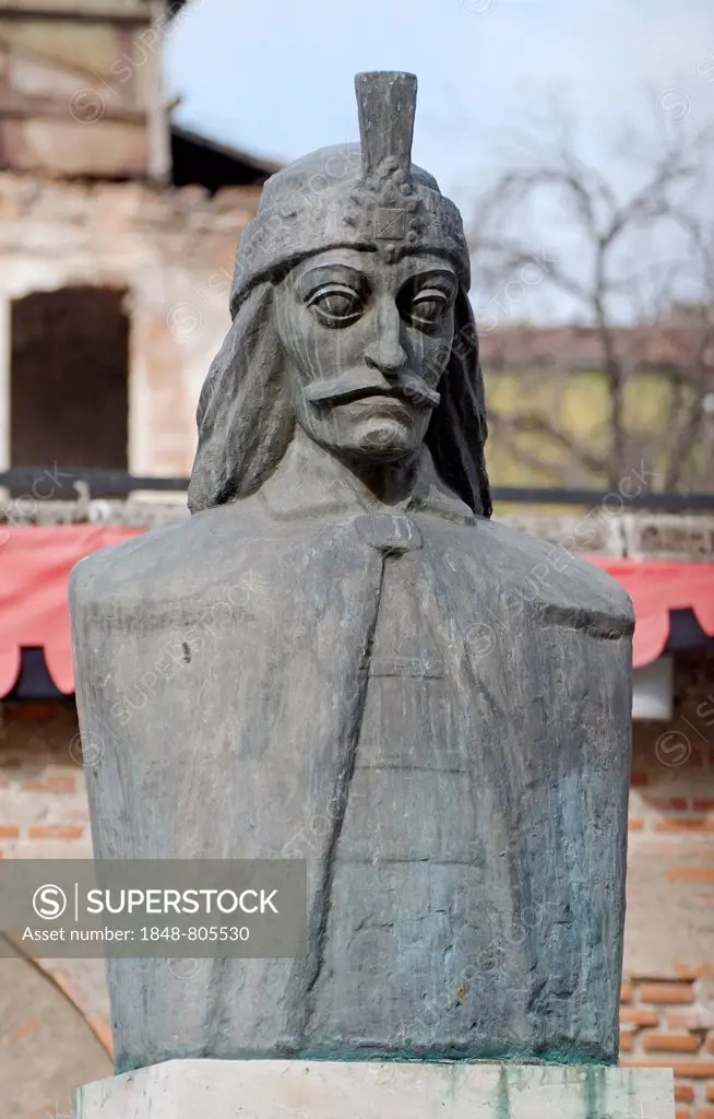 Statue of Vlad the Impaler, also known as Dracula, Bucharest, Bucureti, Romania