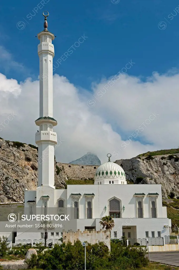 Ibrahim-al-Ibrahim Mosque at Europa Point, Gibraltar, Gibraltar, United Kingdom