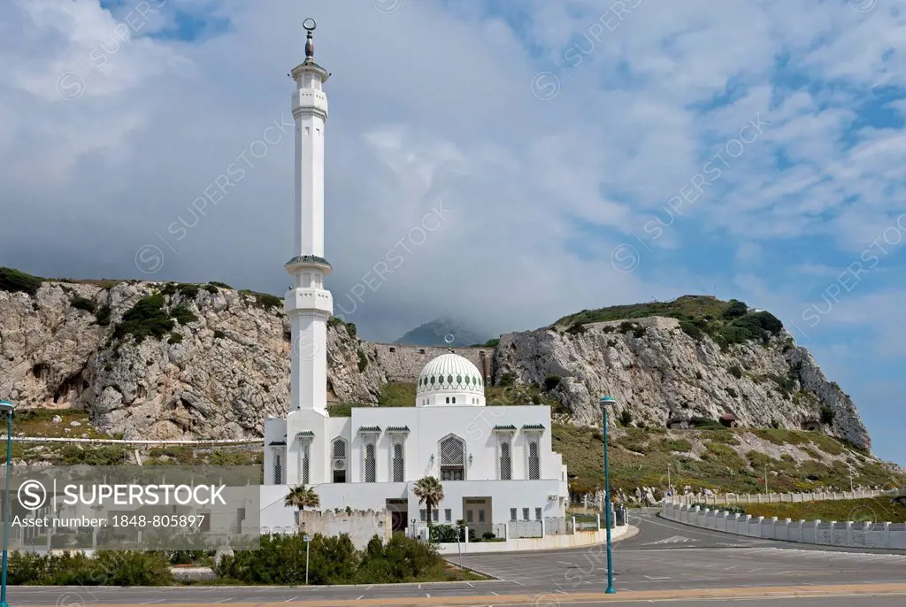 Ibrahim-al-Ibrahim Mosque at Europa Point, Gibraltar, Gibraltar, United Kingdom