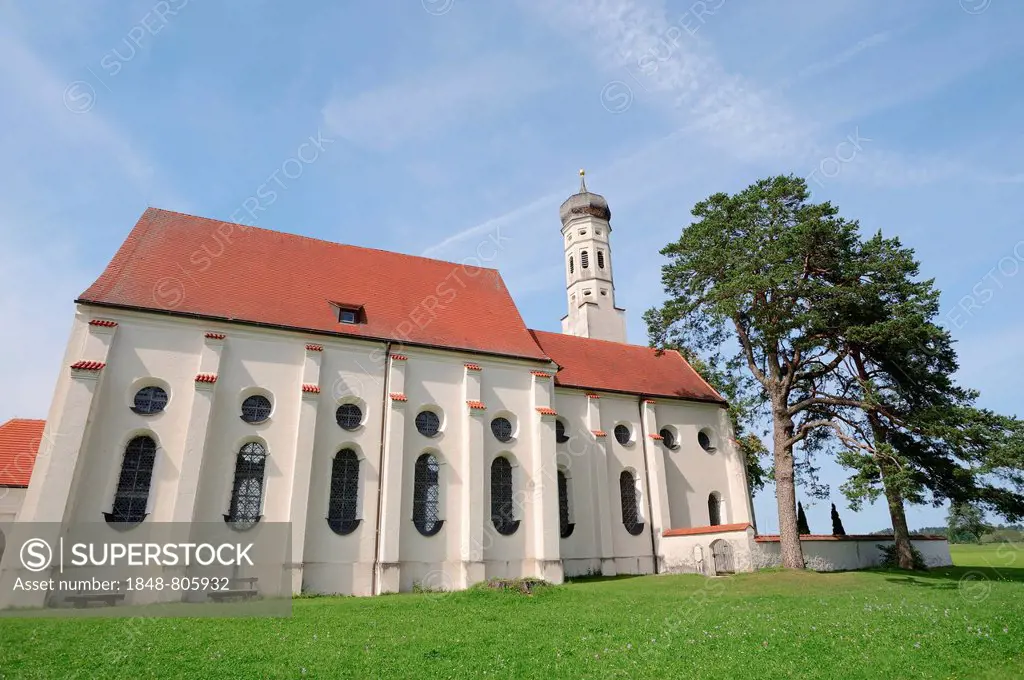 Pilgrimage Church of St. Coloman, Schwangau, Ostallgäu, Allgäu, Schwabia, Bavaria, Germany