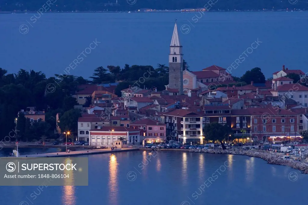 The marina in the evening, Izola, Coastal-Karst Statistical Region, Slovenia