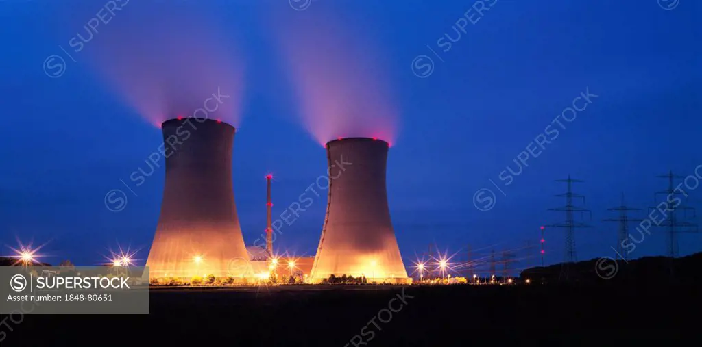 Grafenrheinfeld nuclear power plant, Lower Franconia, Bavaria, Germany, Europe