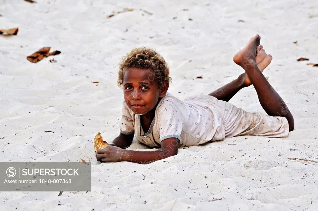 Local child, Arborek, Raja Ampat, West Papua, Indonesia