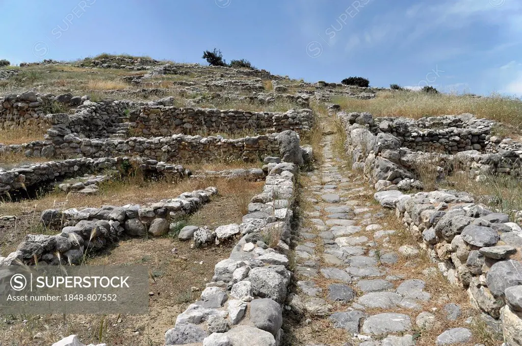 Ancient Minoan settlement of Gourniá, archaeological site, Gourniá, Crete, Greece