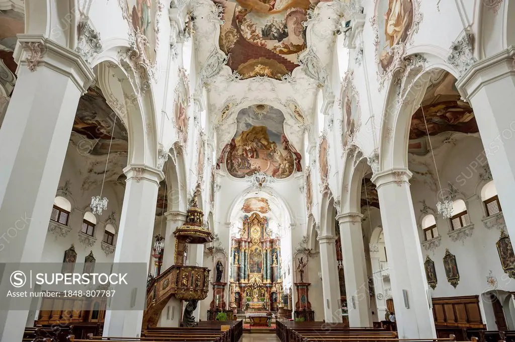 St. Fridolin's Minster, interior, Bad Säckingen, Baden-Württemberg, Germany