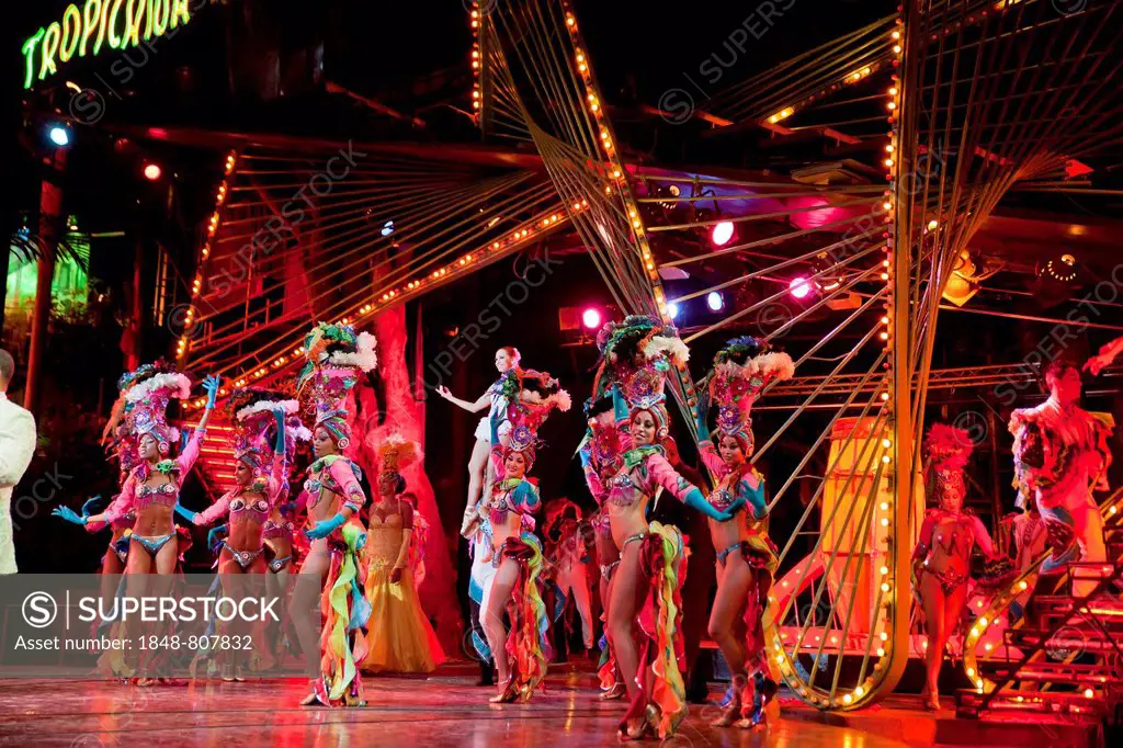Dancers of the famous Tropicana nightclub, Havana, La Habanna, Cuba