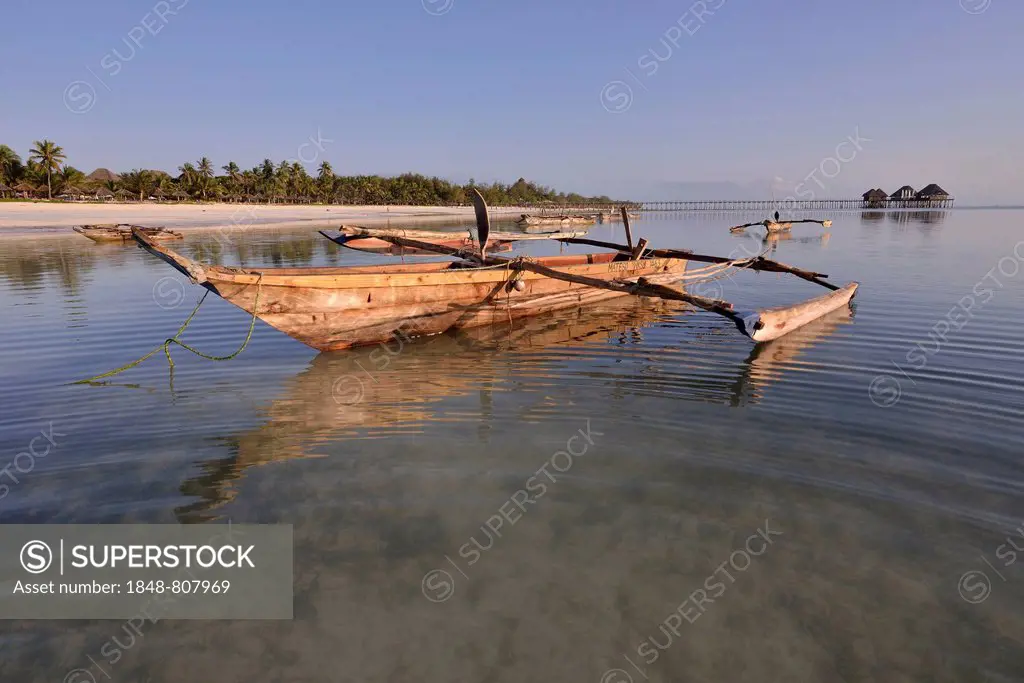 Fishing boat, Dongwe Beach, Dongwe, Zanzibar, Tanzania