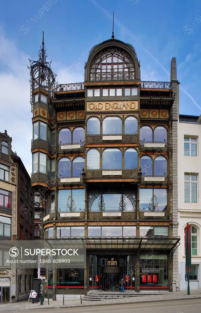 MIM Musical Instrument Museum, Art Nouveau façade, Brussels, Brussels Region, Belgium