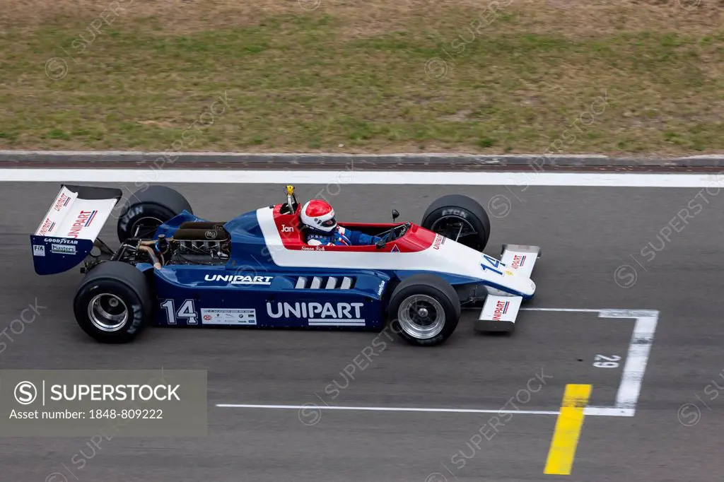Historical Formula 1 vehicle at the Oldtimer Grand Prix 2013 on the Nuerburgring, Nürburg, Rhineland-Palatinate, Germany