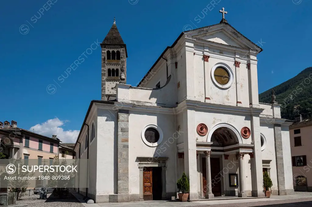 Town Church of San Martino, Tirano, Sondrio province, Lombardy, Italy