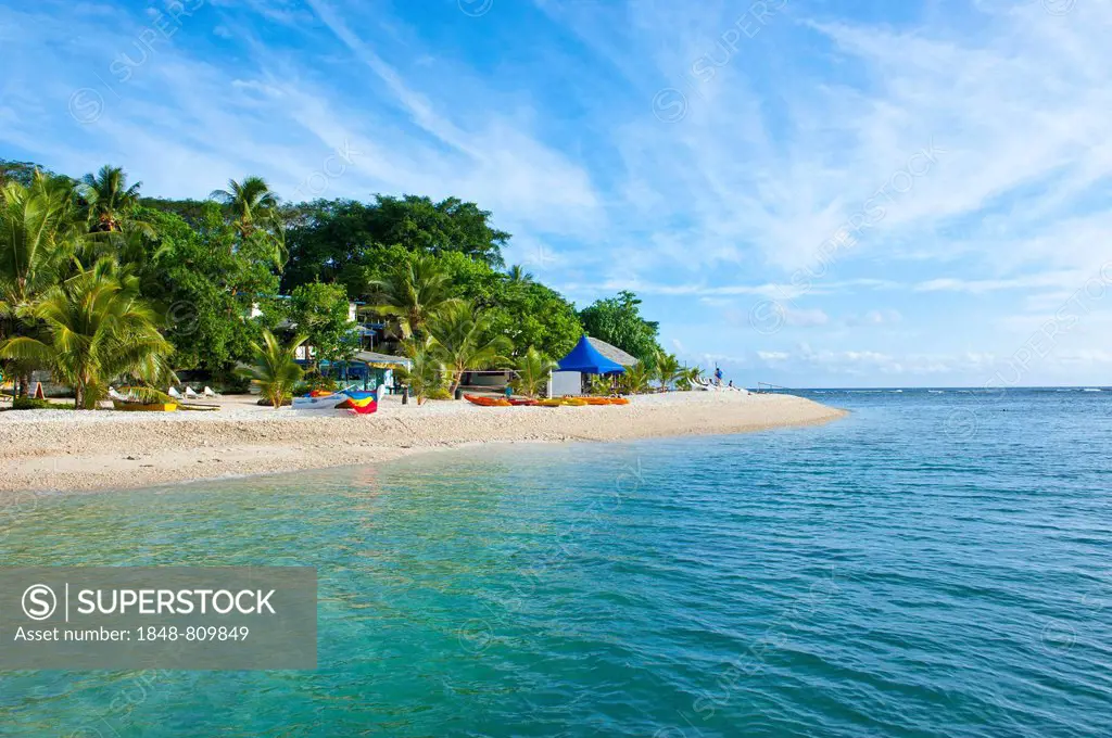 Sandy beach, Hideaway Island, Shefa Province, Vanuatu