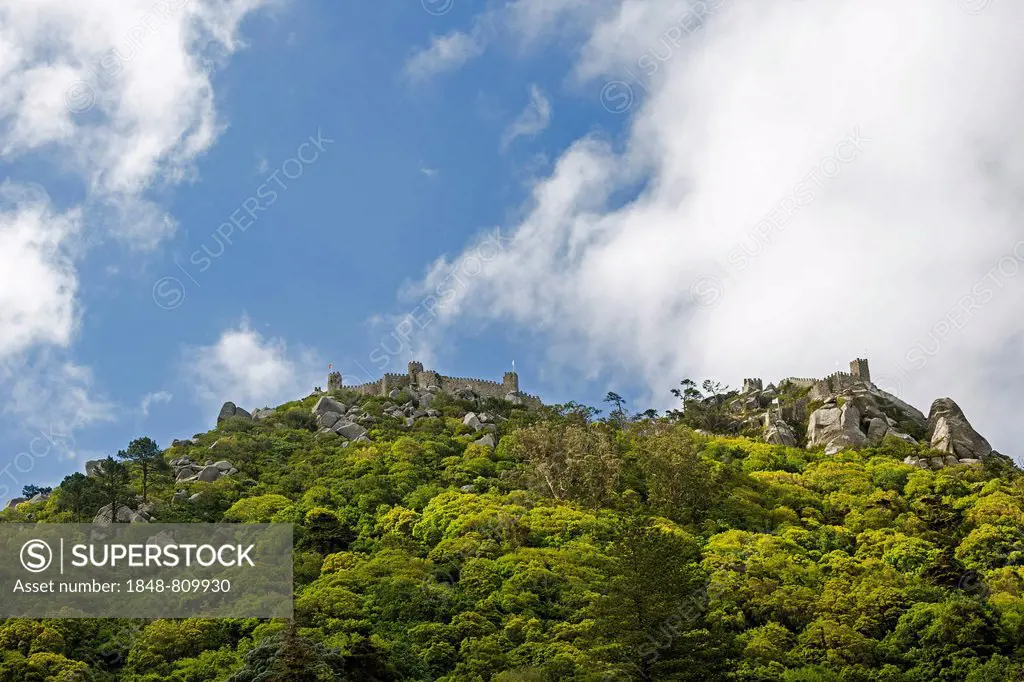 Castelo dos Mouros, Castle of the Moors, Moorish fortress, Sintra, Lisbon District, Portugal