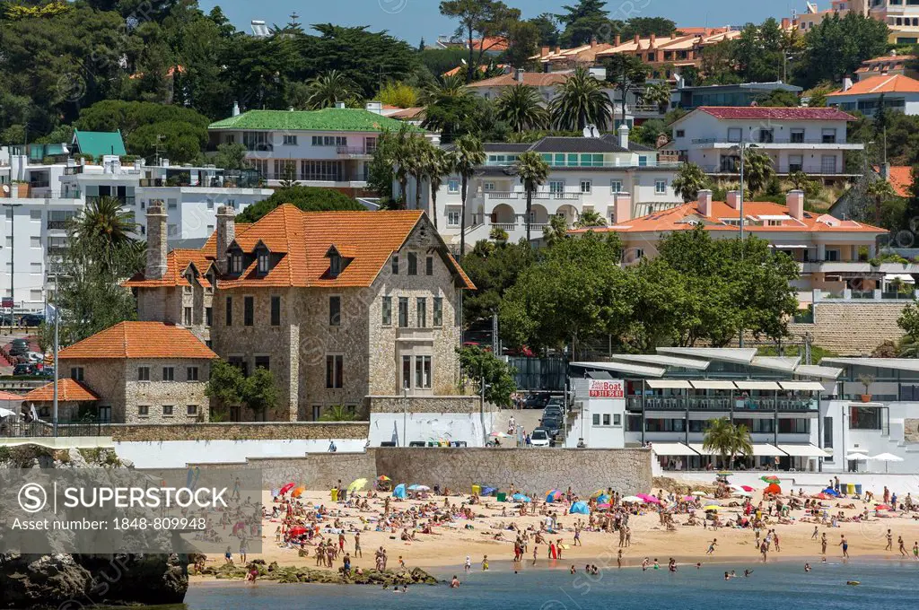 Beach, beach villas, Cascais, Lisbon District, Portugal