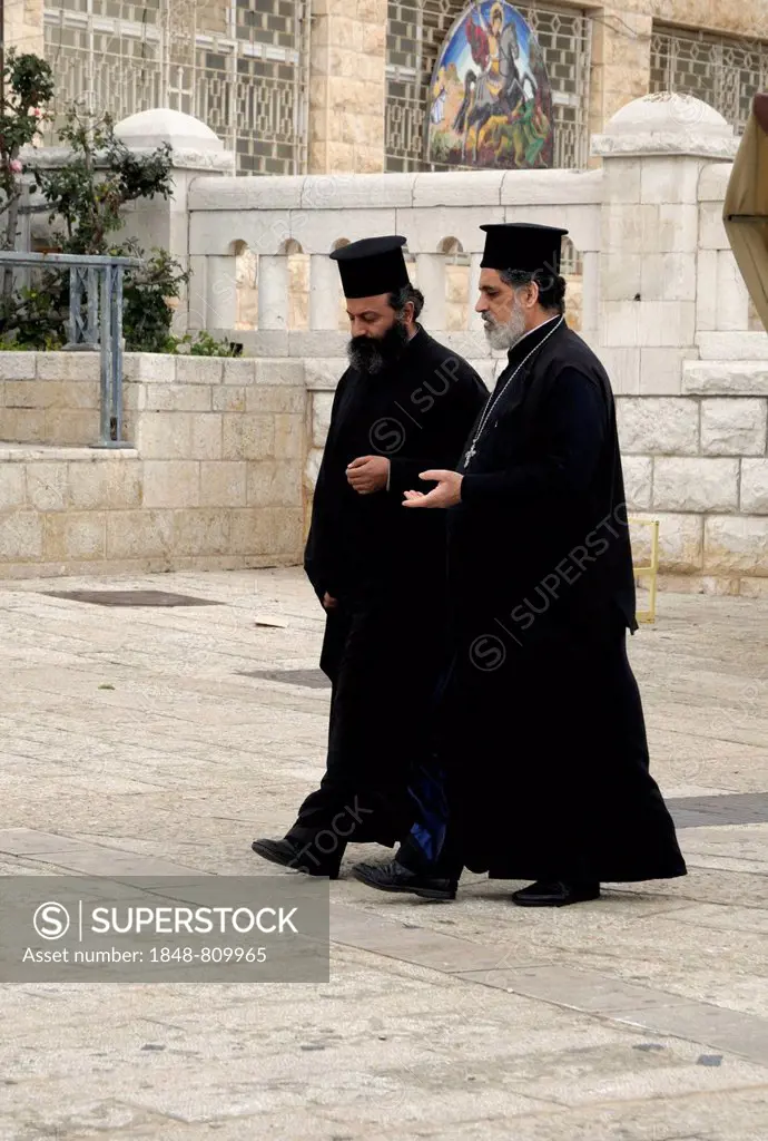 Greek Orthodox priests, Nazareth, Israel