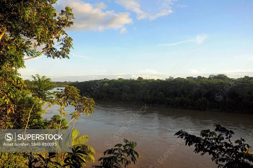 Landscape alongside the Tambopata River, Tambopata Nature Reserve, Madre de Dios Region, Peru