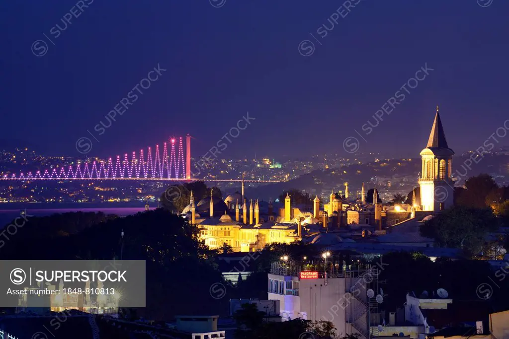 Topkapi Palace, Topkapi Sarayi, Bosphorus Bridge, Sultanahmet, Eminönü, Istanbul, European side, Istanbul Province, Turkey, European side