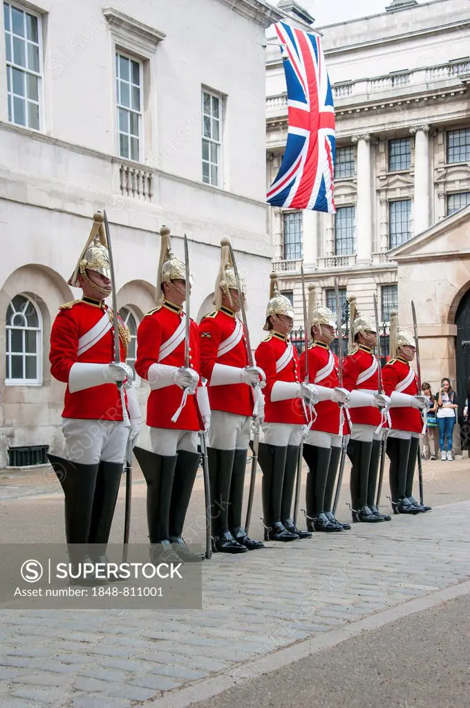 Horse Guards Parade, changing of the guard, Southwark, London, London region, England, United Kingdom