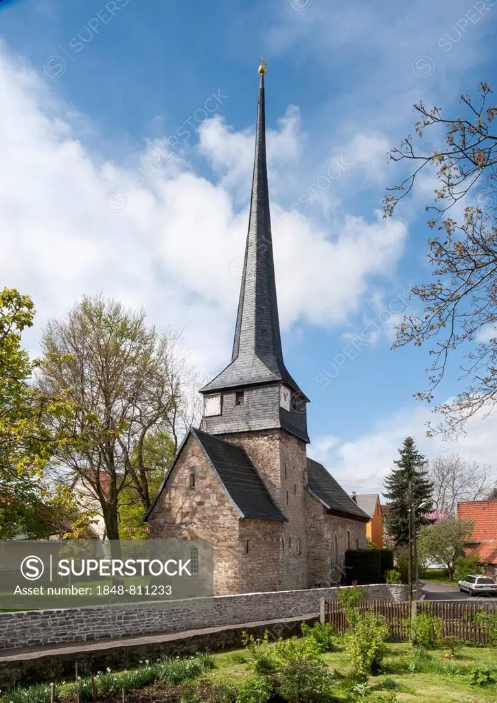 Feininger's Church, Autobahn Church, Gelmeroda, Weimar, Thuringia, Germany