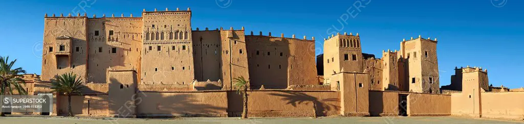 Mud brick Kasbah of Taourirt, UNESCO World Heritage Site, Ouarzazate, Ouarzazate Province, Morocco