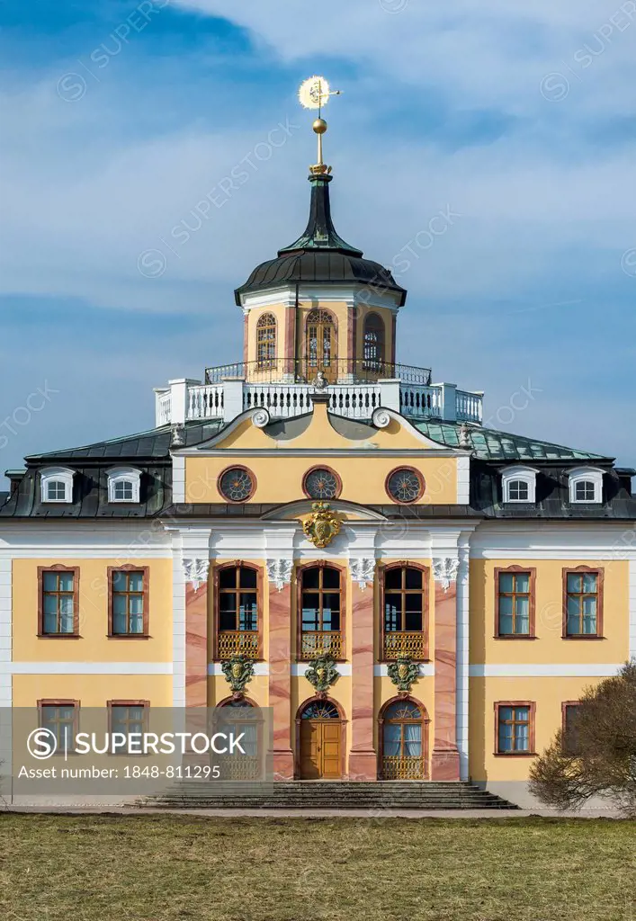 Schloss Belvedere Palace, UNESCO World Cultural Heritage Site, midsection, Weimar, Thuringia, Germany