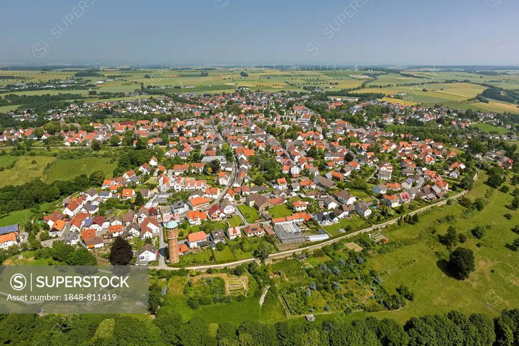 Aerial view of Ruethen, Rüthen, North Rhine-Westphalia, Germany
