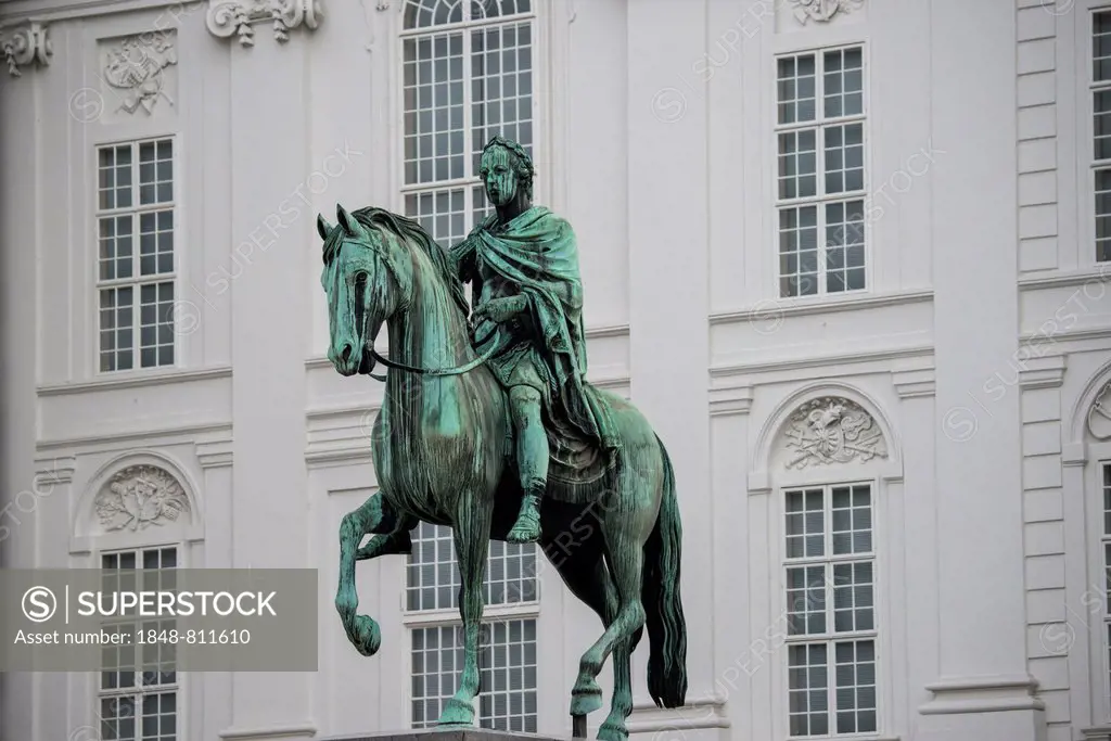 Equestrian statue in the courtyard of the Spanish Riding School, Vienna, Vienna State, Austria