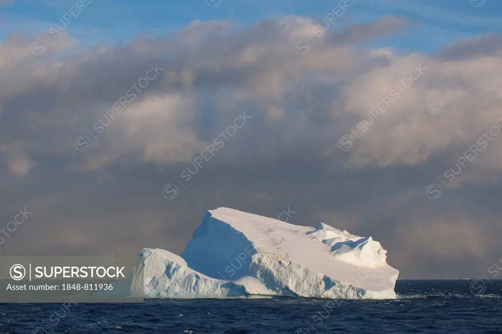 Iceberg floating in the South Atlantic Ocean, Weddell Sea, Antarctic Peninsula, Antarctica