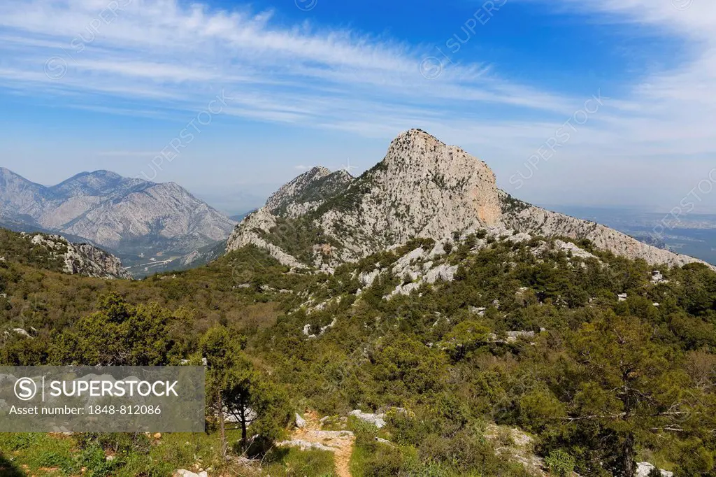 Ancient city of Termessos and Mount Solymos, Taurus Mountains, Termessos, Antalya Province, Turkey