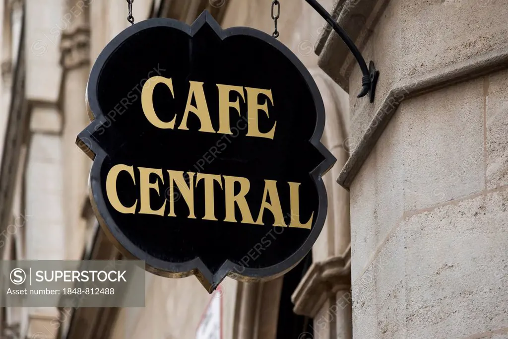 Cafe Central, sign, Innere Stadt, Vienna, Vienna State, Austria