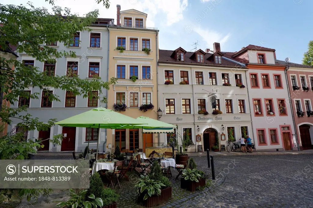 Restaurant in the historic town centre, Görlitz, Saxony, Germany