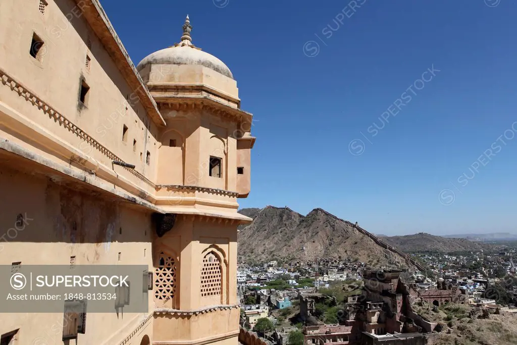 Amer Fort with surroundings, Amber, Jaipur, Rajasthan, India
