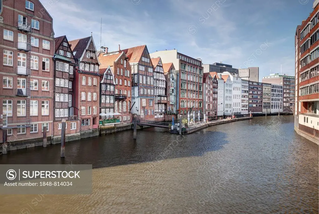Nikolaifleet canal, Hamburg, Hamburg, Germany