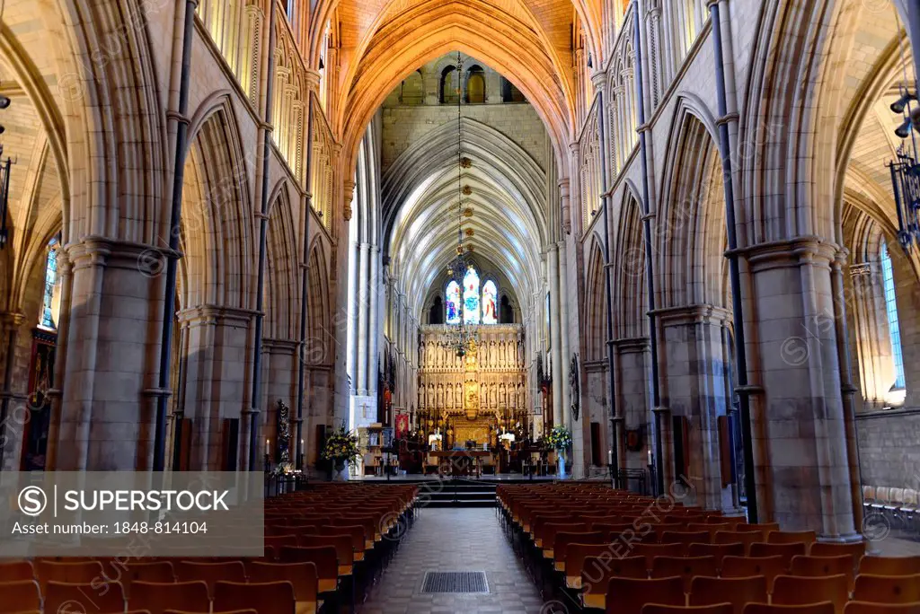 Southwark Cathedral or The Cathedral and Collegiate Church of St Saviour and St Mary Overie, interior, London, London region, England, United Kingdom