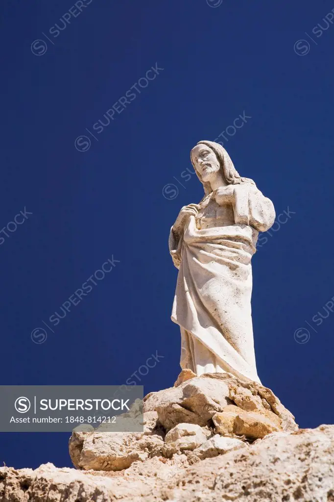 Statue at the Shrine of the Virgin of the Rock, Mijas, Andalusia, Spain
