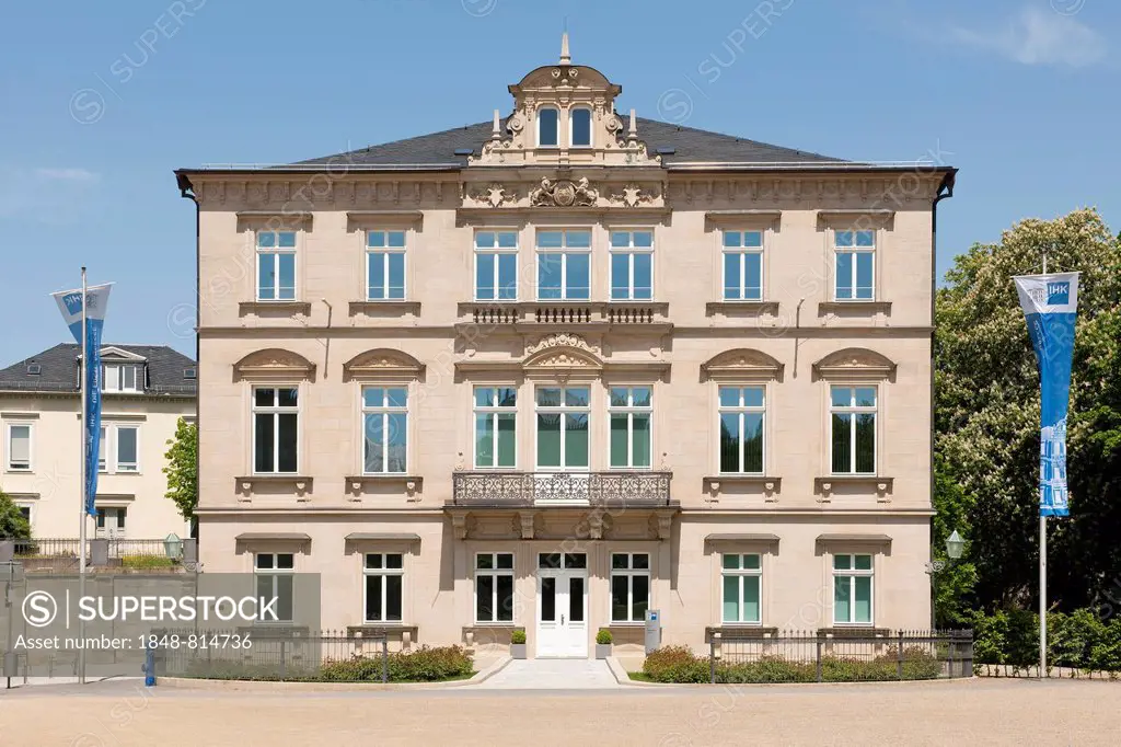 Edinburgh Palace, seat of the Chamber of Commerce and Industry in Coburg, Coburg, Upper Franconia, Bavaria, Germany