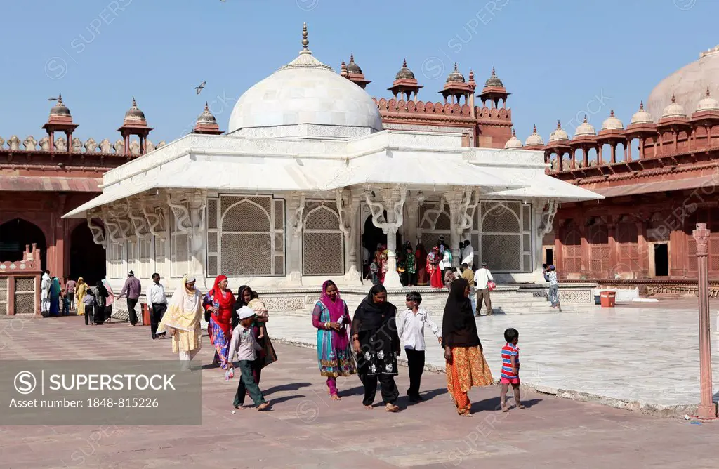 Grave of Shaikh Alauddin Chisti, Jama Masjid Mosque, UNESCO World Cultural Heritage Site, Fatehpur Sikri, Uttar Pradesh, India