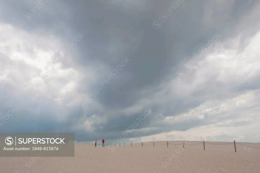 Rambles strolling on shifting sand dunes, Slowinski National Park, Pomeranian Voivodeship, Poland