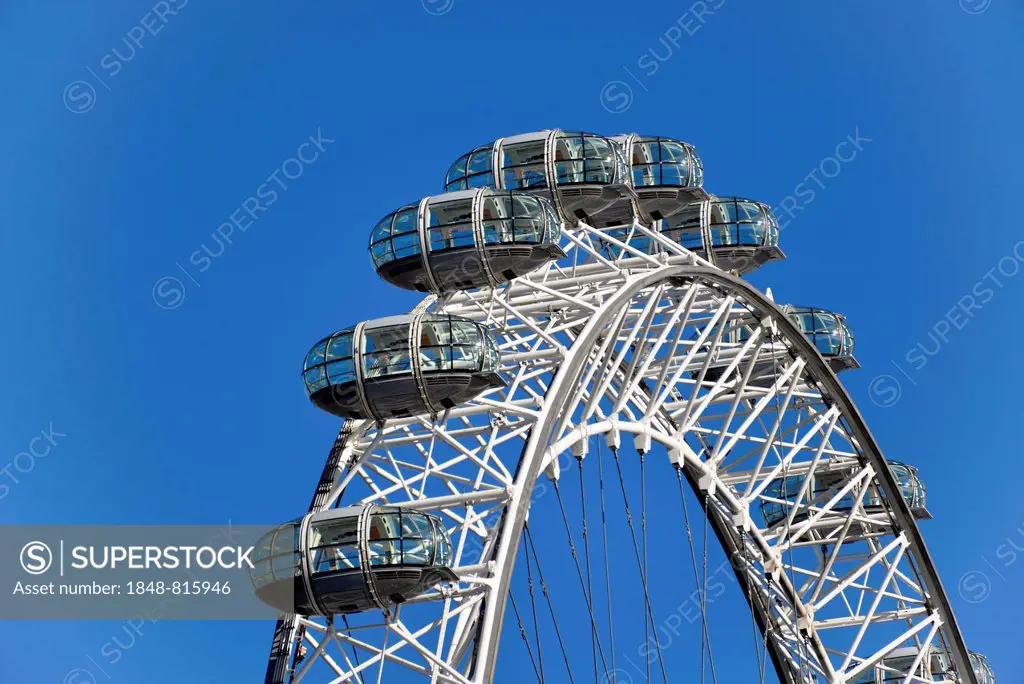 London Eye or Millennium Wheel, Ferris wheel, London, Greater London, England, United Kingdom