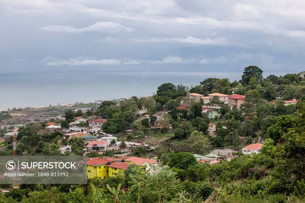View over the Aberdeen Hill district, Freetown, Western Area, Sierra Leone