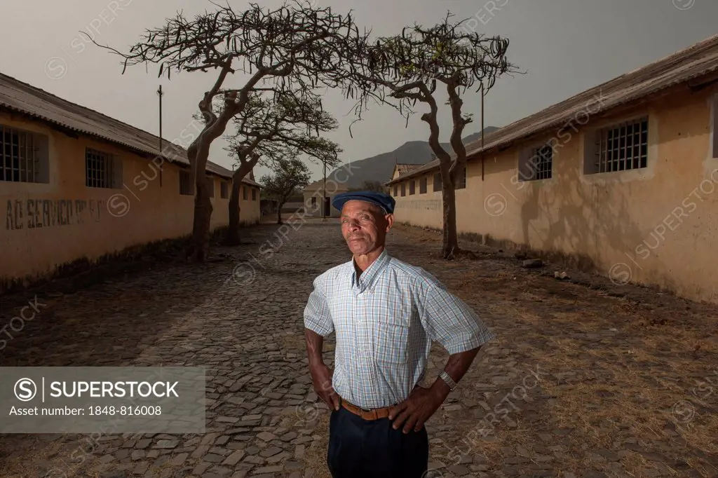 A former prisoner at the former Tarrafal concentration camp or Campo do Tarrafal, Tarrafal, Santiago, Cape Verde