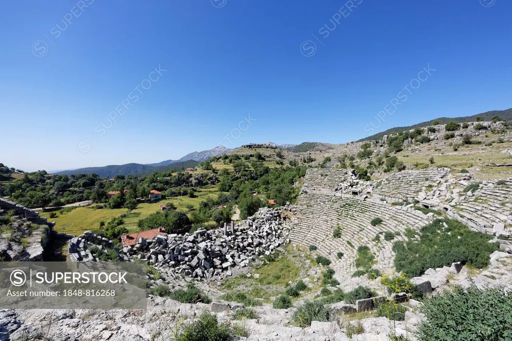 Ancient Roman theater, Selge, Pisidia, Köprülü Canyon National Park, Antalya Province, Turkey