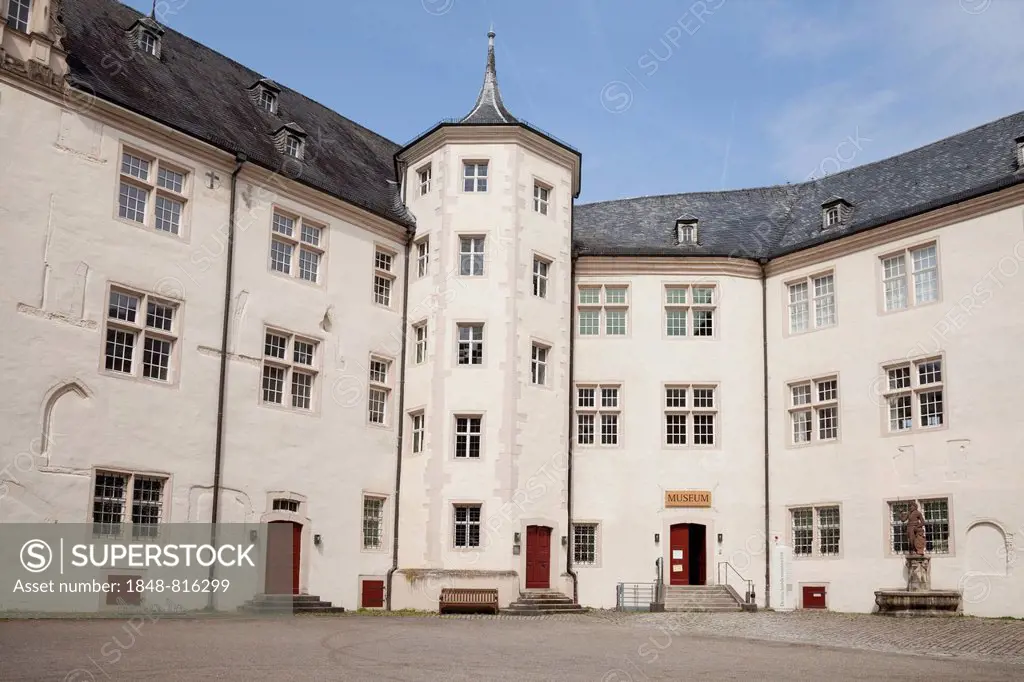 Deutschordenschloss, medieval castle of the Teutonic Knights with the Deutschordenmuseum, Bad Mergentheim, Baden-Württemberg, Germany