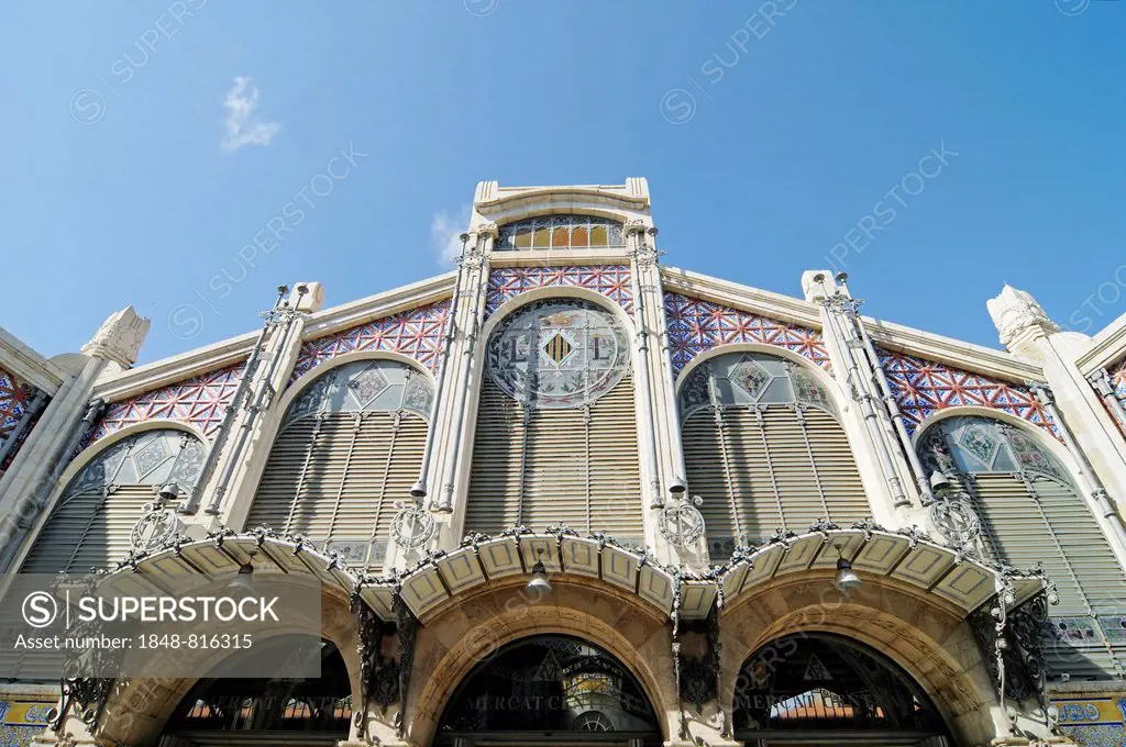 Mercado Central, market halls, Valencia, Valencian Community, Spain
