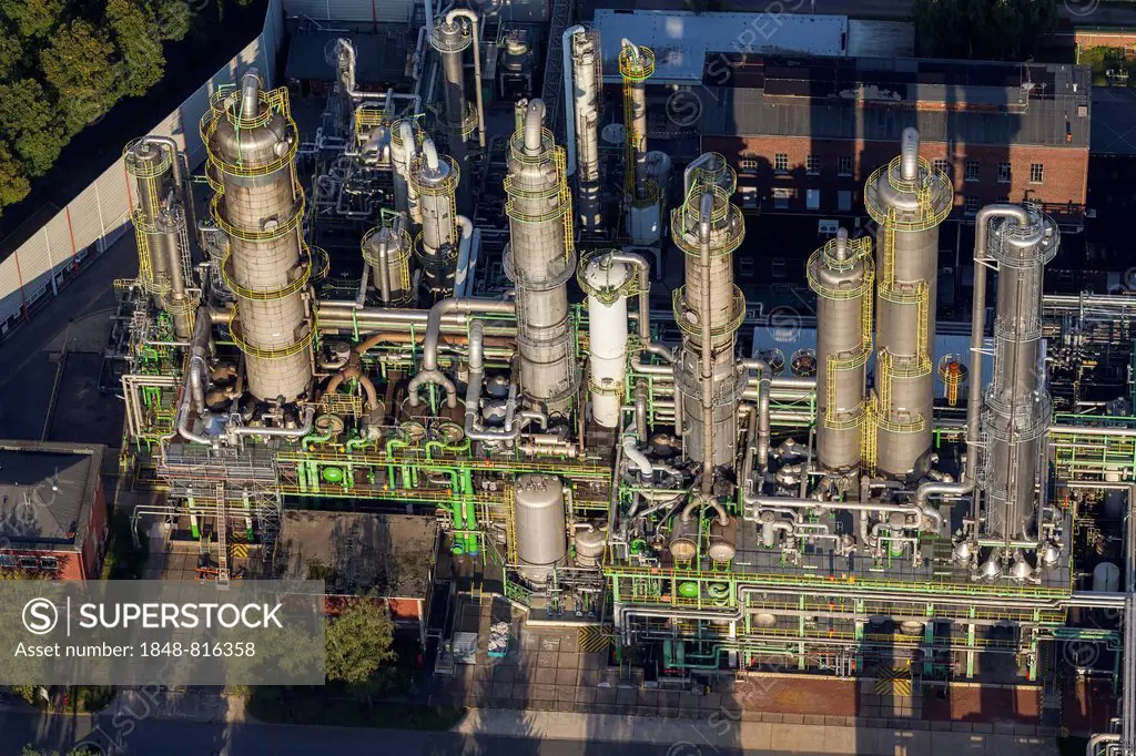 Aerial view, Ineos Phenol chemical plant, Gladbeck, North Rhine-Westphalia, Germany