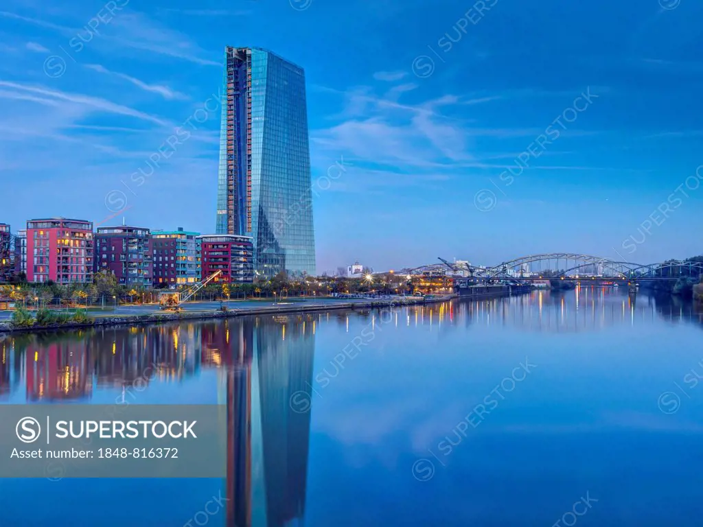 The new ECB campus, European Central Bank, Frankfurt am Main, Hesse, Germany
