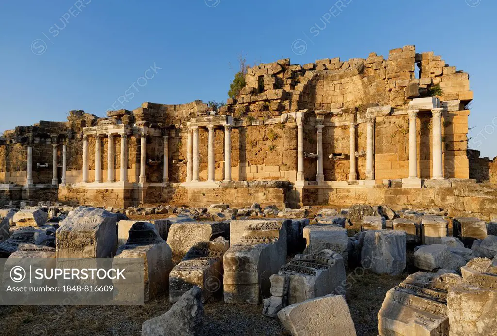 Nymphaeum, ancient city of Side, Pamphylia, Antalya Province, Turkey